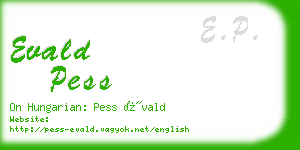 evald pess business card